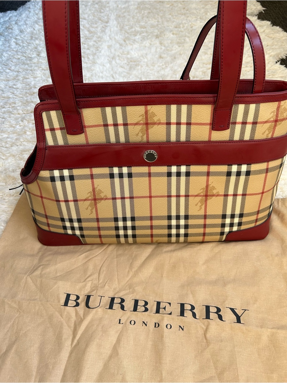 Rare Burberry of London Haymarket Pet Carrier Tote